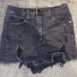 Refuge by Charlotte Russe Black High Rise shorts